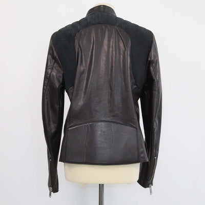 Alexander McQueen Black Leather and Nubuck Biker jacket