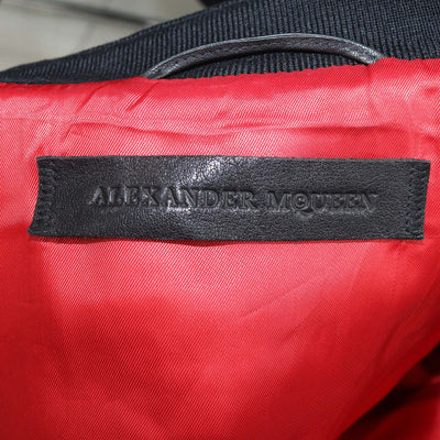 Alexander McQueen Black Leather and Nubuck Biker jacket