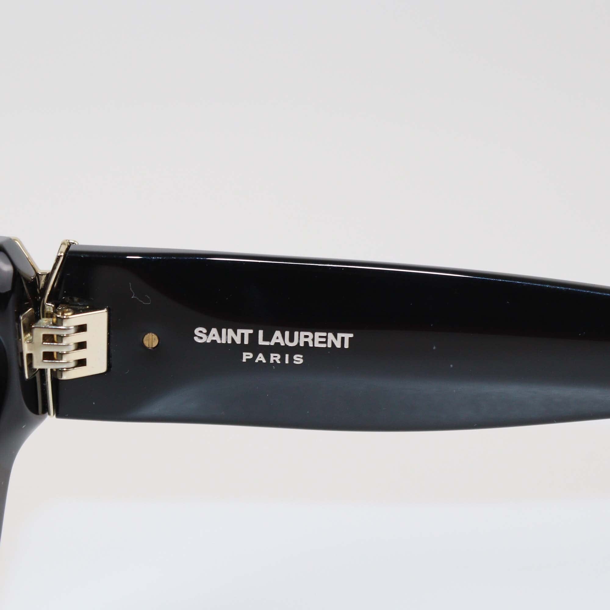Saint Laurent Black Cassandre Sunglasses Womens Saint Laurent 