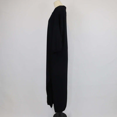 Toteme Black Blend Viscose Knitted Polo Shirt Beach Dress