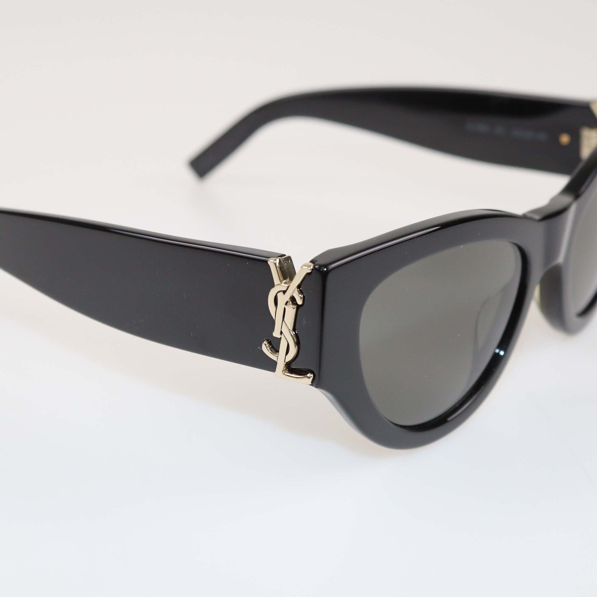 Saint Laurent Black Cassandre Sunglasses Womens Saint Laurent 