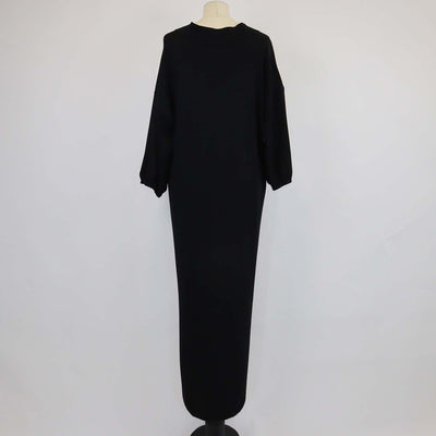Toteme Black Blend Viscose Knitted Polo Shirt Beach Dress