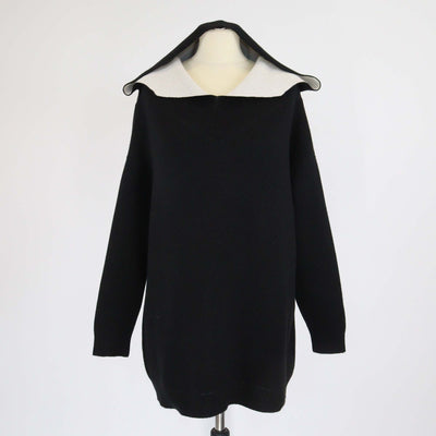 Christian Dior Black Cashmere Blend J'adior 8 Hooded Sweater