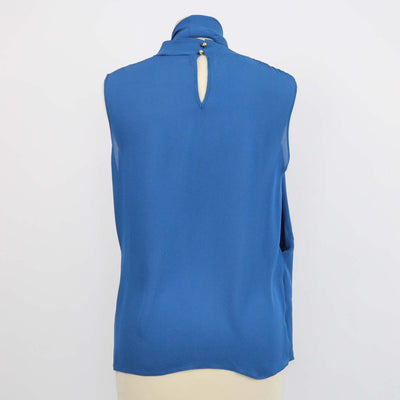 Emilio Pucci Blue Silk Asymmetrical Top