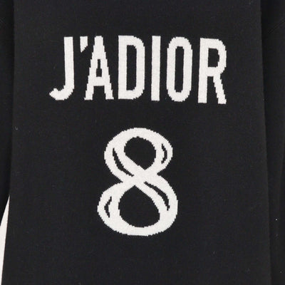 Christian Dior Black Cashmere Blend J'adior 8 Hooded Sweater