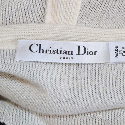 Christian Dior Black Cashmere Blend J'adior 8 Hooded Sweater