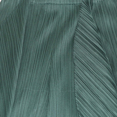 Pleats Please by Issey Miyake Green Polyester Pleated Leaf Pants