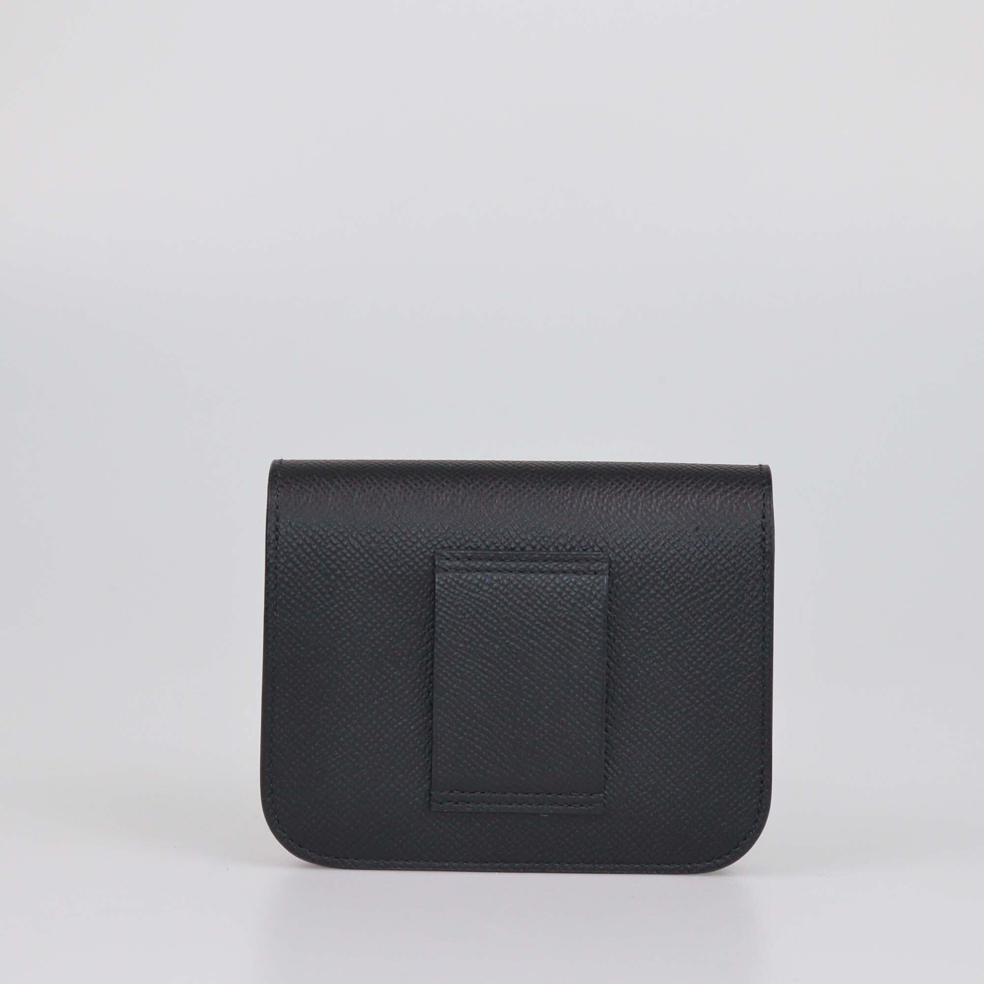 Hermes Black Epsom Constance Slim Wallet Womens Hermes 