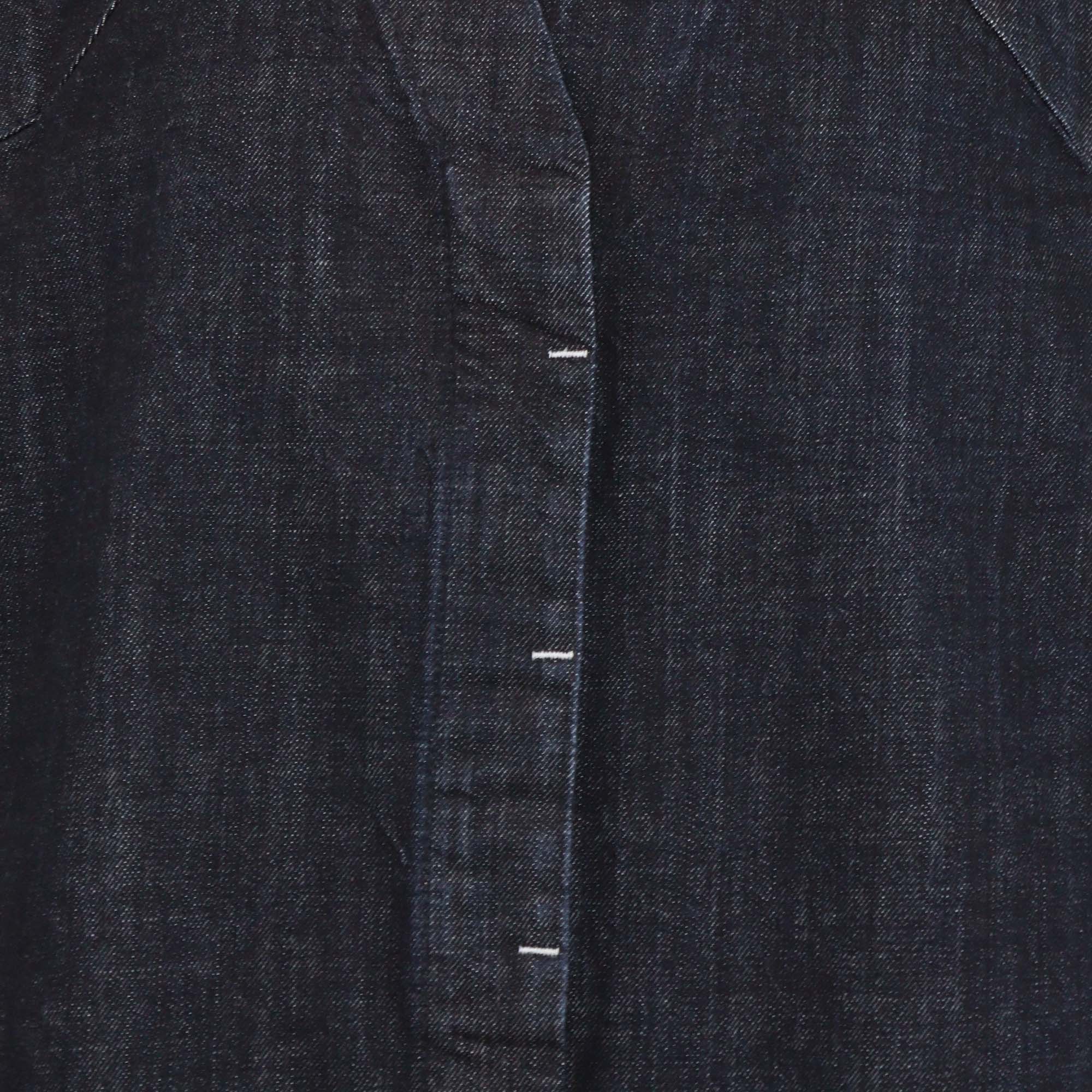 Jacquemus Blue Denim V-Neck Sleeveless Oversized Vest