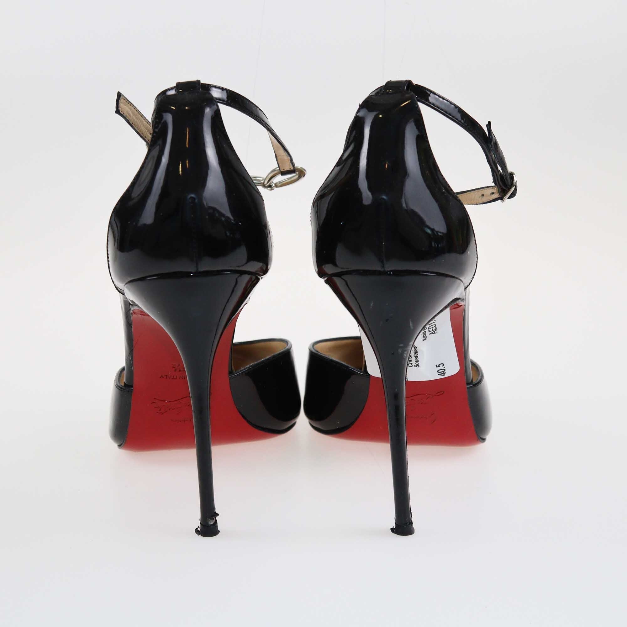 Christian Louboutin Black Carla's Mum T-Strap Pumps Shoes Christian Louboutin 