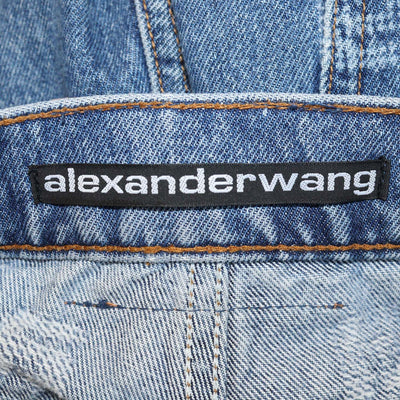 Alexander Wang Blue Denim EZ Relaxed Straight Fit Pants