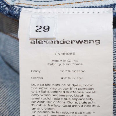 Alexander Wang Blue Denim EZ Relaxed Straight Fit Pants