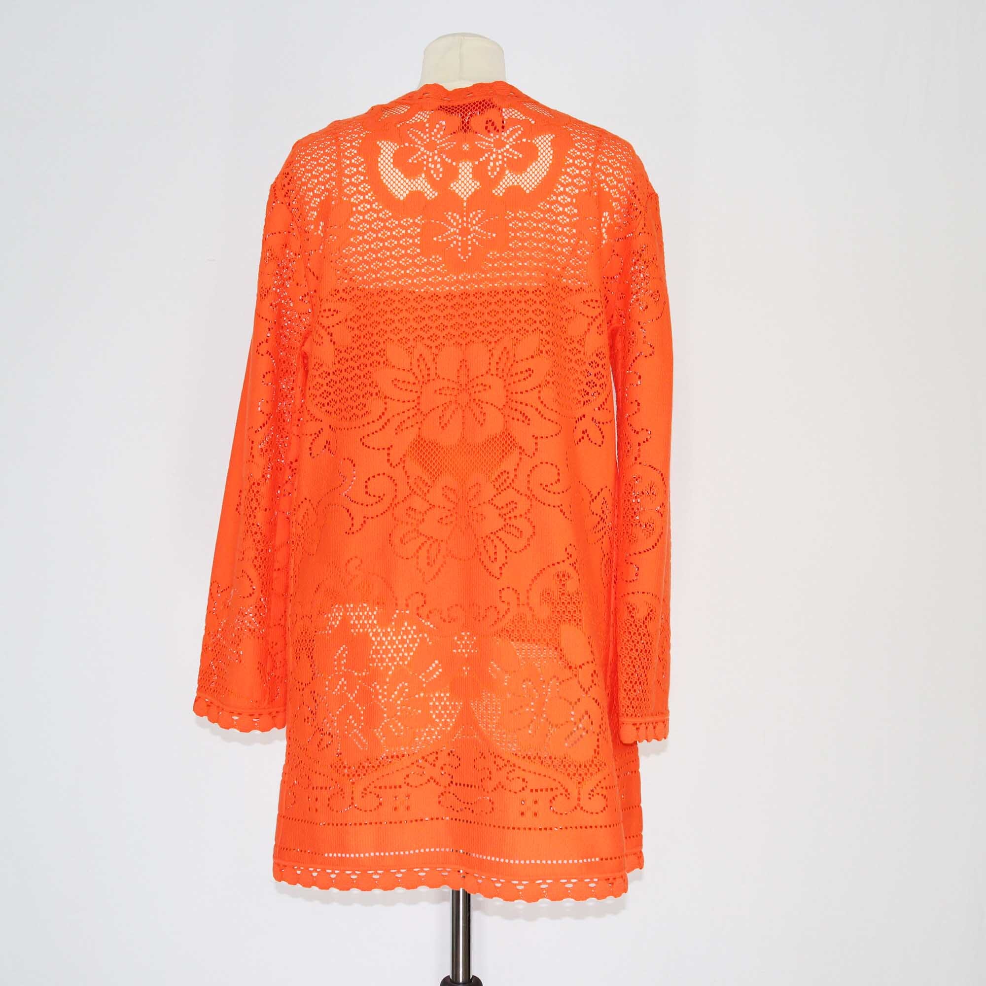 Valentino Orange V Gold Floral Embroidered Mini Dress Clothing Valentino 