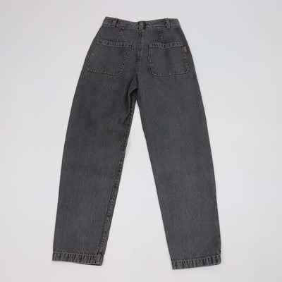 Brunello Cucinelli Black Denim Pleated Pants