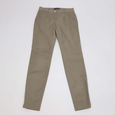 Dolce & Gabbana Khaki Cotton Slim Fit Pants