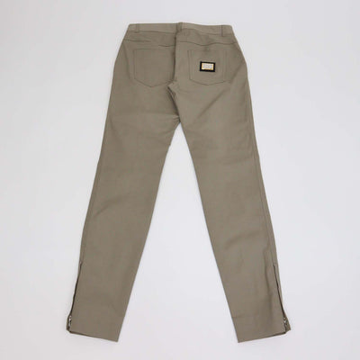 Dolce & Gabbana Khaki Cotton Slim Fit Pants