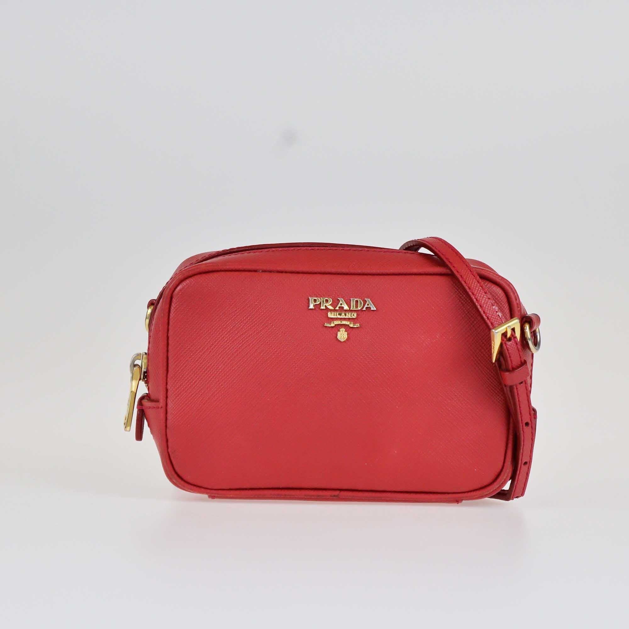 Prada camera bag red online