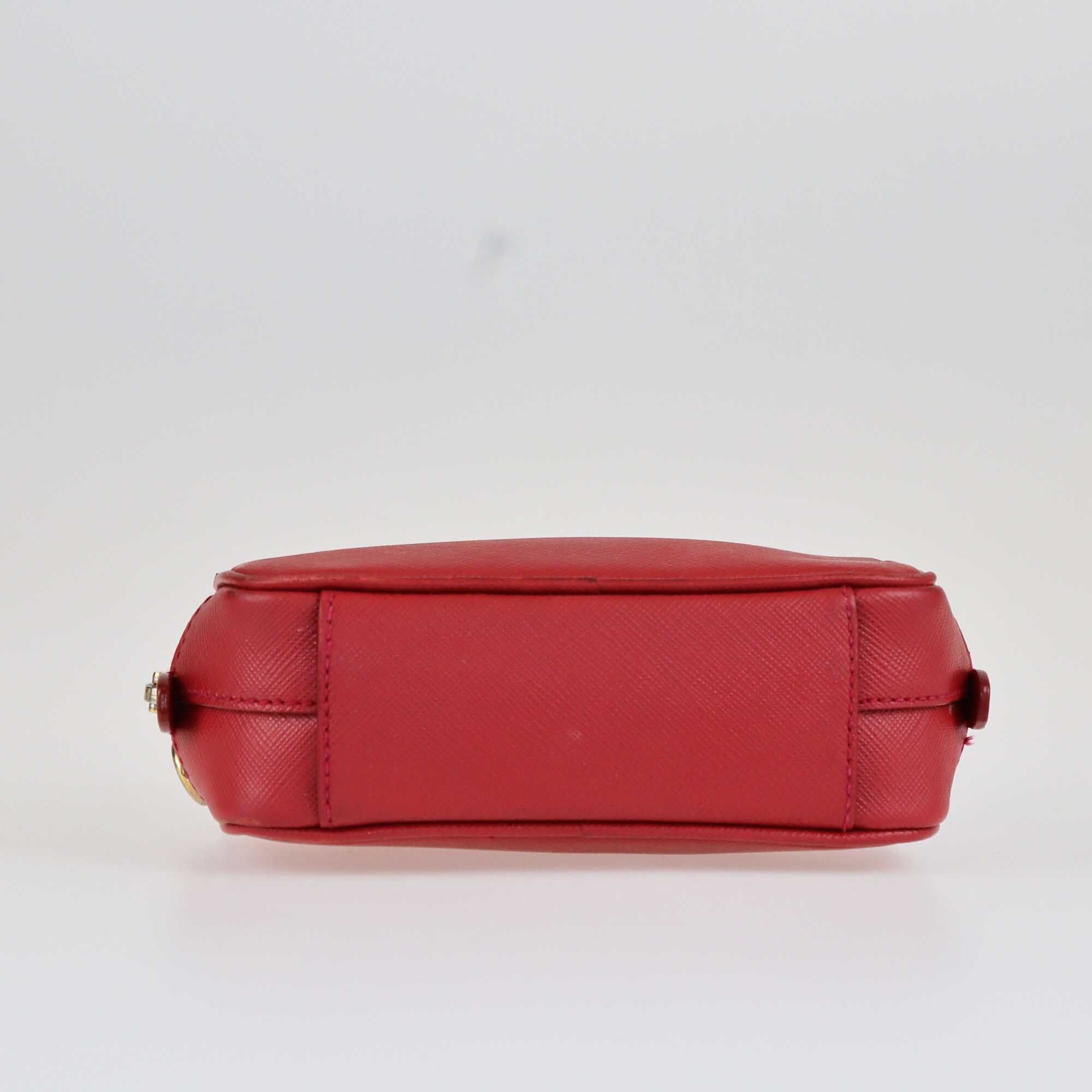 Prada Red Saffiano Mini Camera Crossbody Bag Bags Prada 