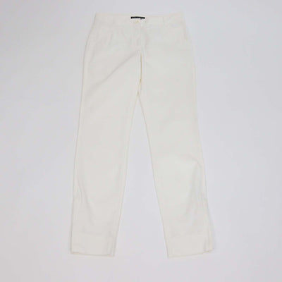 Dolce & Gabbana White Cotton Slim Fit Pants
