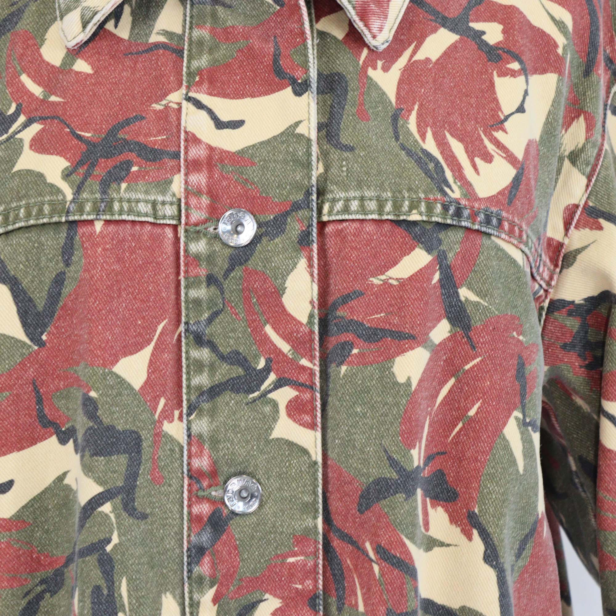 Rabanna Multicolor Camo Print Cotton Denim Jacket