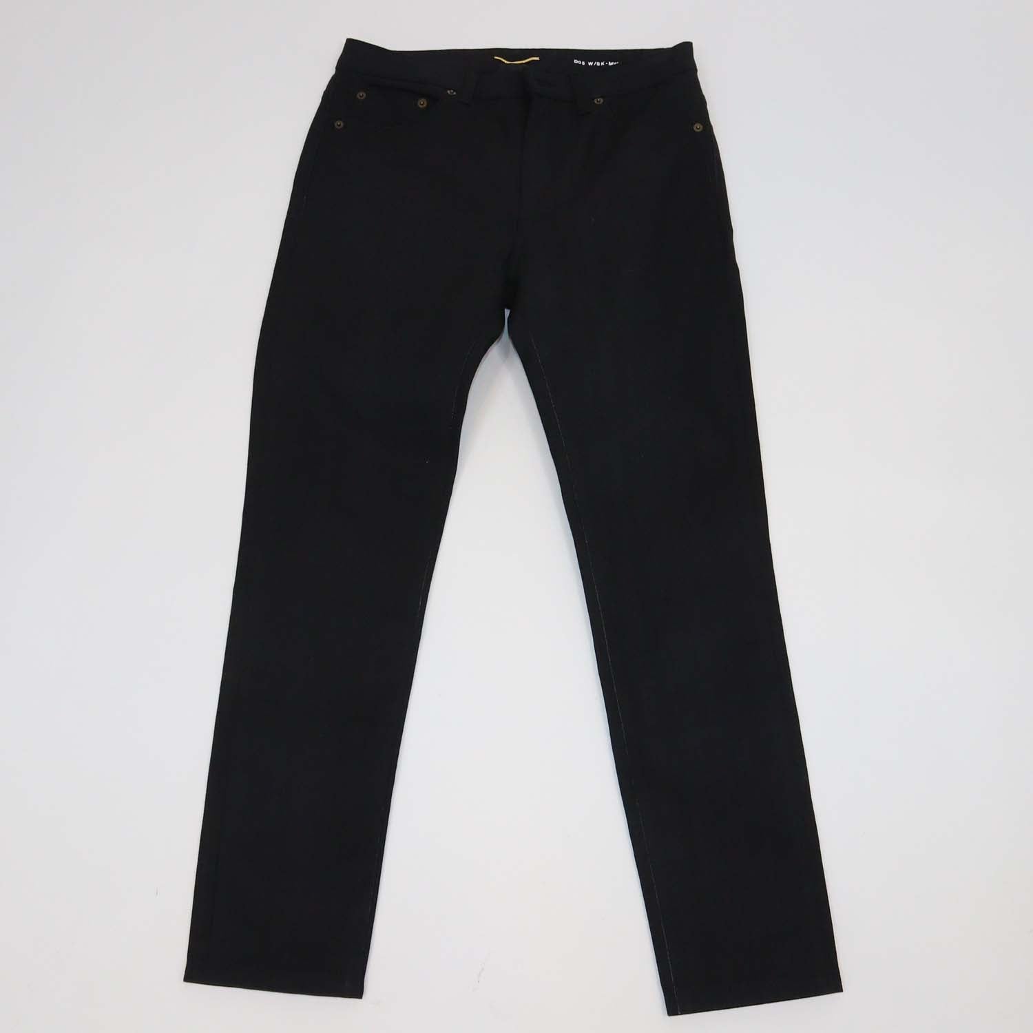 Saint Laurent Black Cotton Straight Leg Jeans