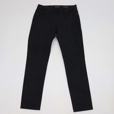 Saint Laurent Black Cotton Straight Leg Jeans