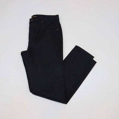 Saint Laurent Black Cotton Straight Leg Jeans