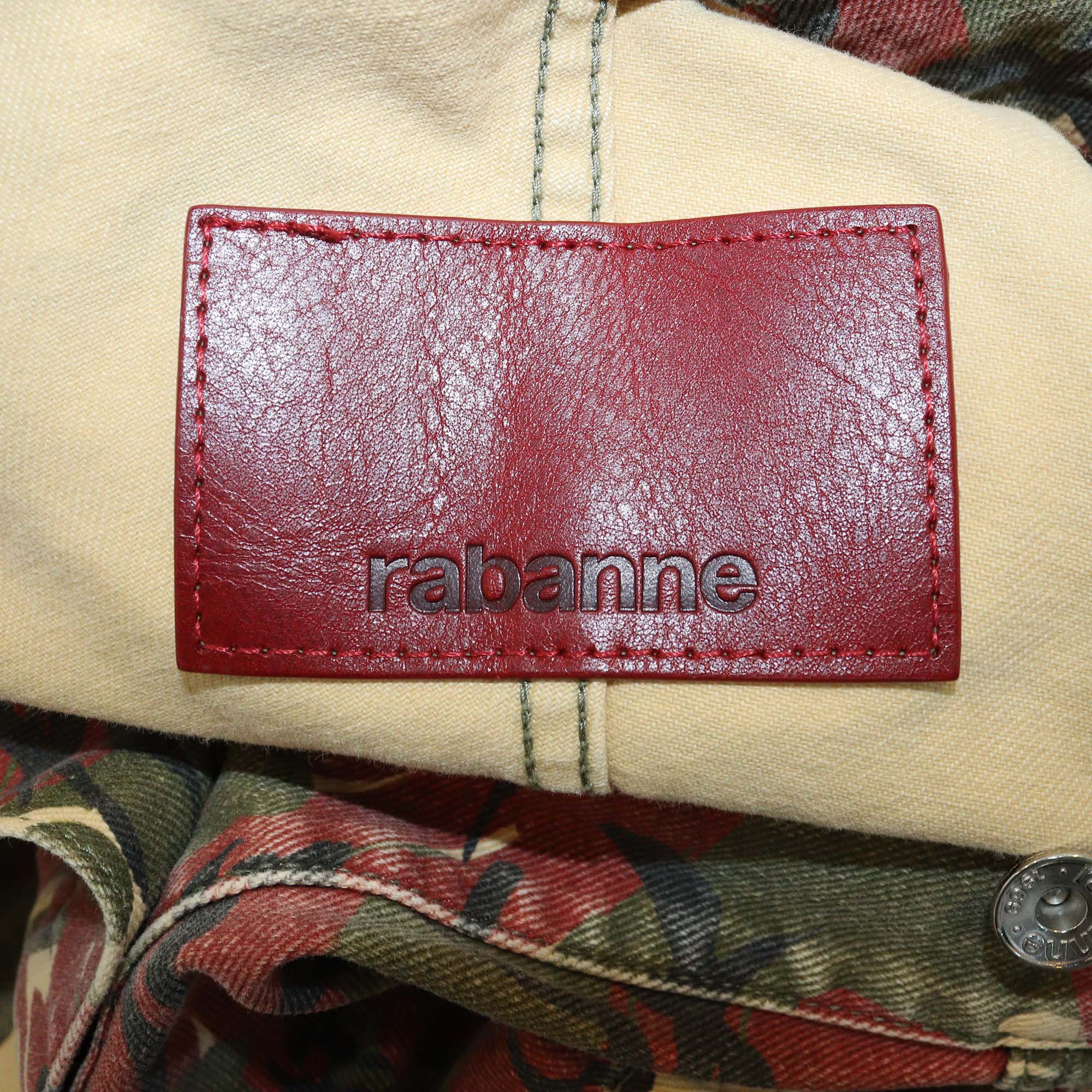 Rabanna Multicolor Camo Print Cotton Denim Jacket