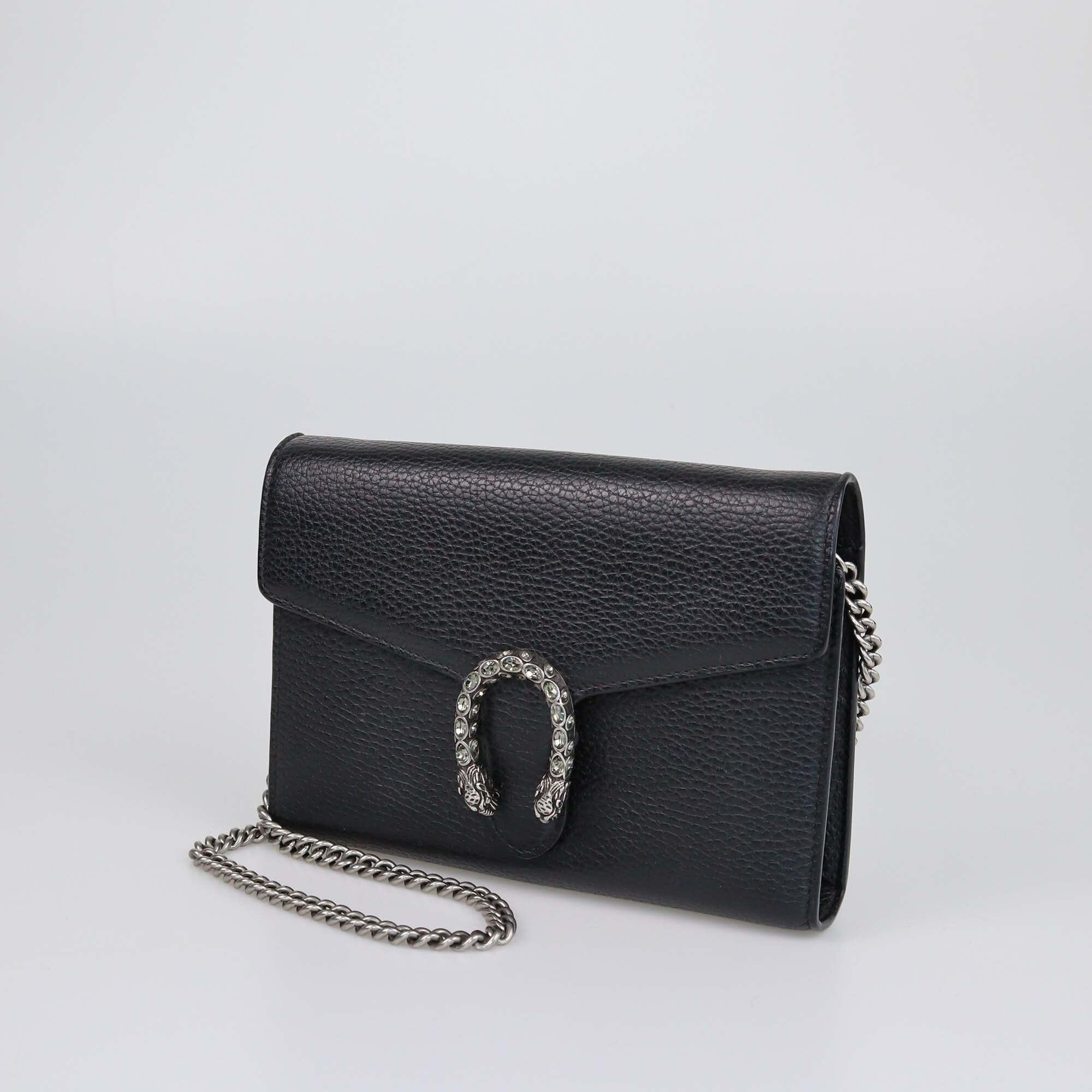 Gucci Black Mini Dionysus Chain Bag Womens Gucci 