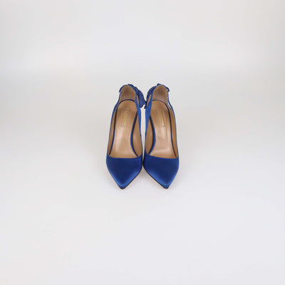Aquazzura Blue Satin Forever Marilyn Pumps