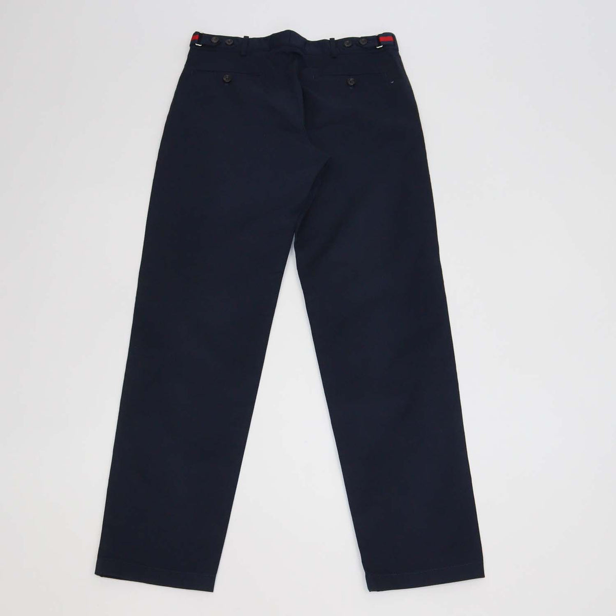 Gucci Navy Blue Cotton Twill Pants