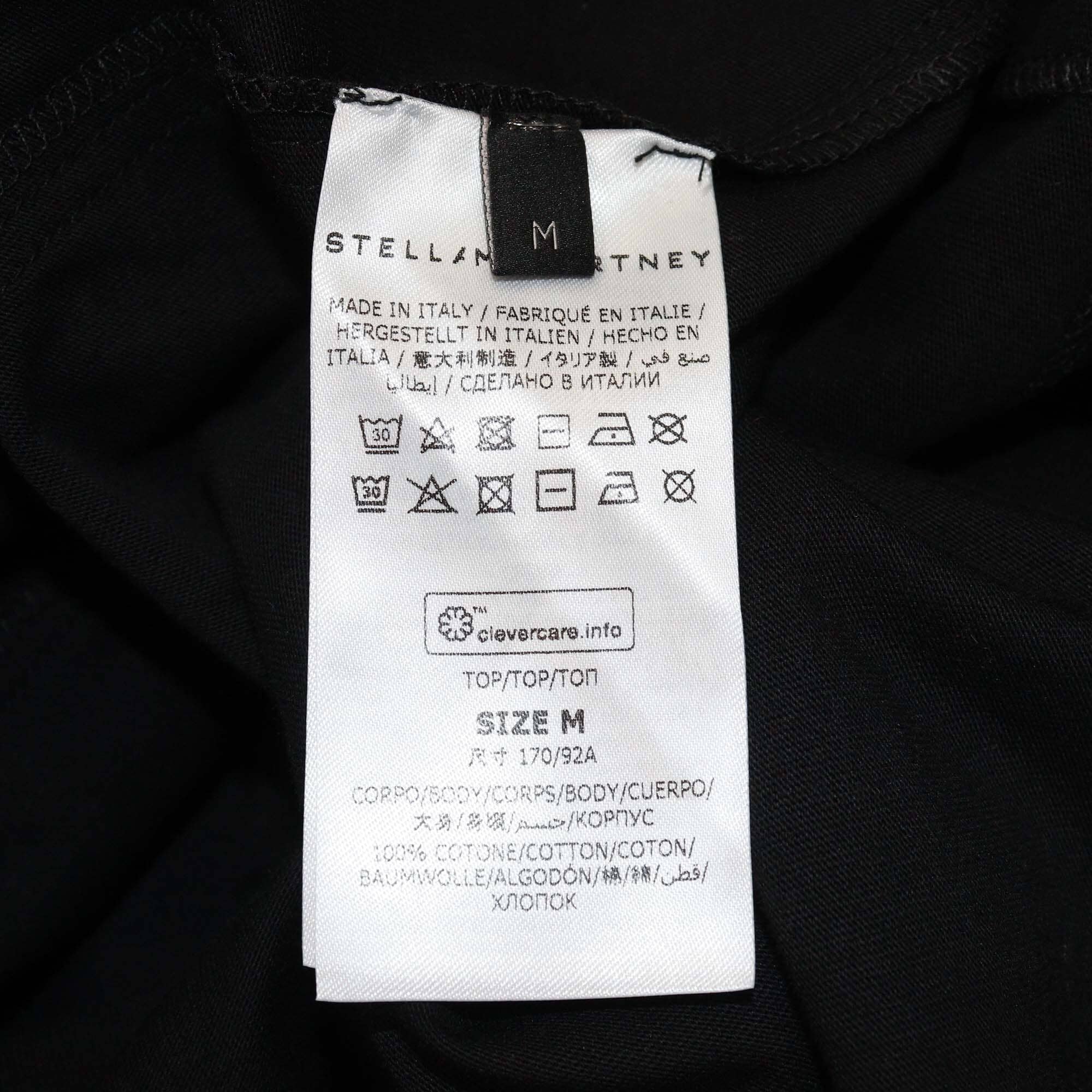 Stella McCartney x Disney Black Fantasia Print Shoulder Padded Sleeveless Shirt Womens Stella McCartney x Disney 