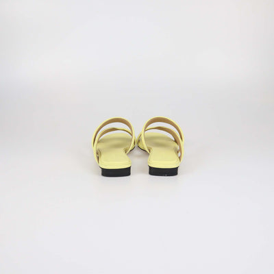 Bottega Veneta Lime Leather The Band Flat Slide