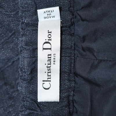 Christian Dior Navy Blue Blend Cotton Cannage Wrap Mini Short