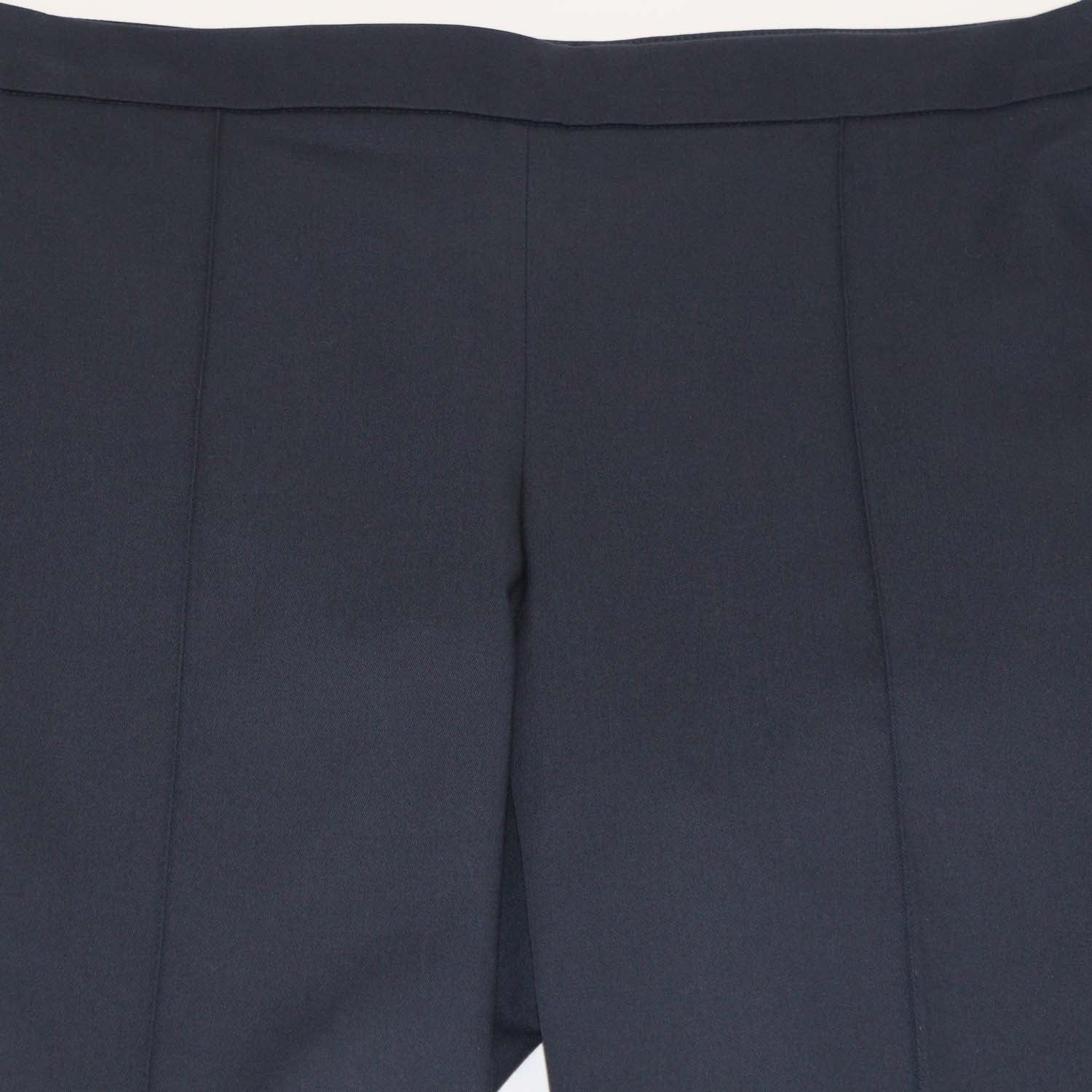 Loro Piana Navy Cotton Blend Straight Leg Trousers