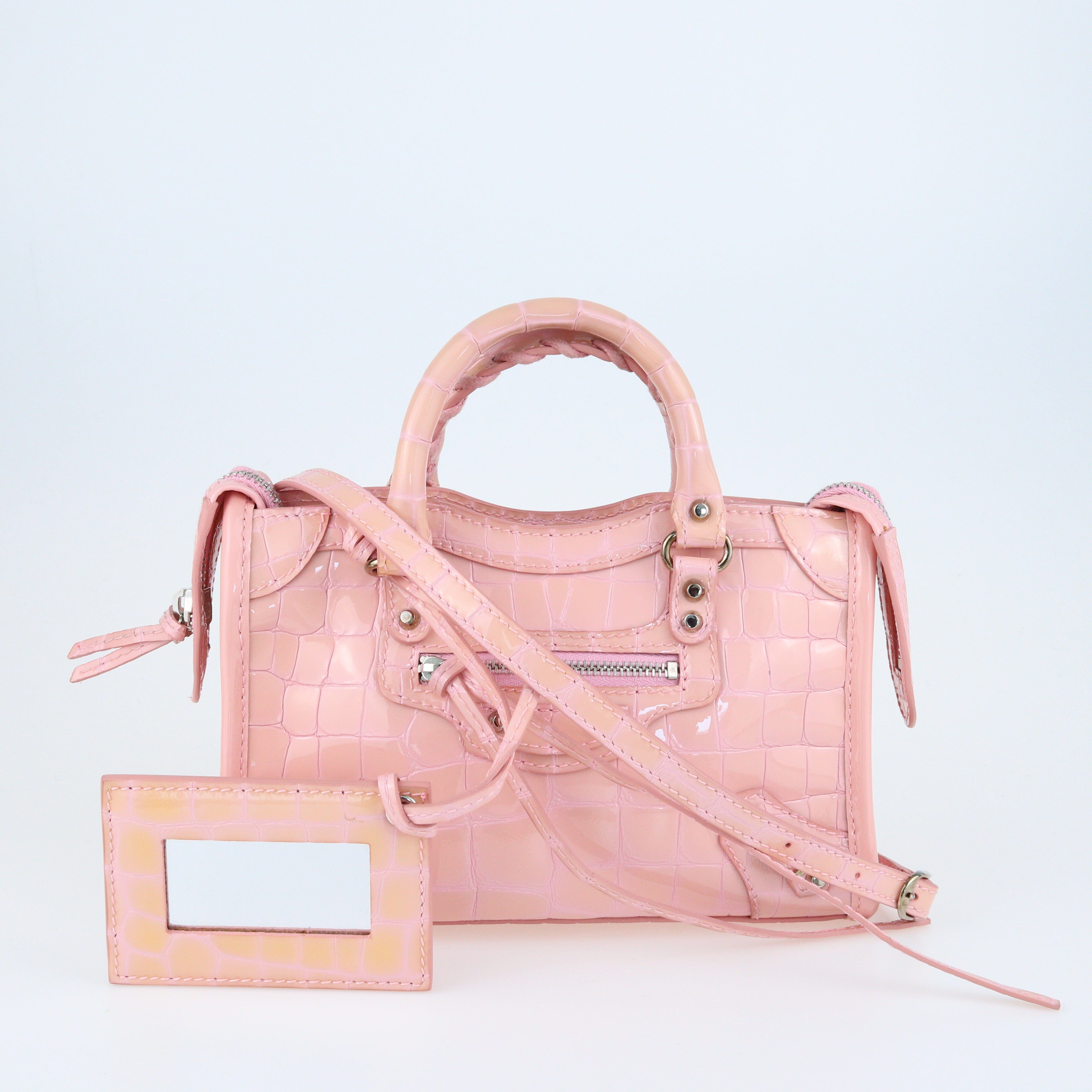 Balenciaga mini store pink bag