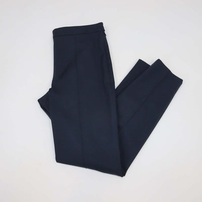 Loro Piana Navy Cotton Blend Straight Leg Trousers