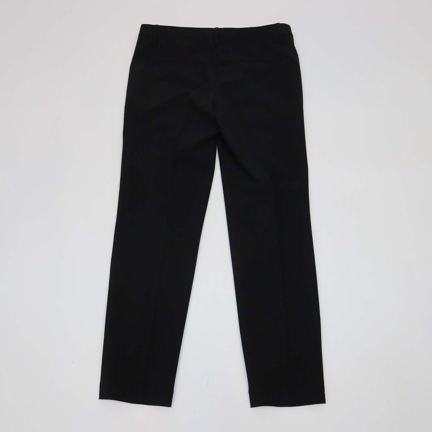 Brunello Cucinelli Black Wool Blend Straight Leg Pants