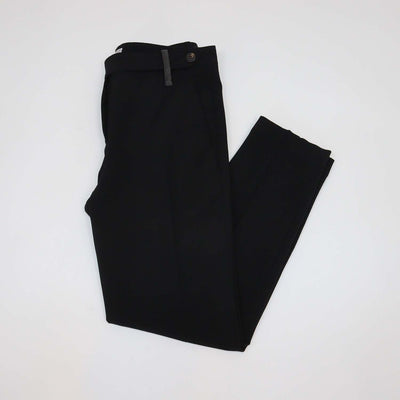 Brunello Cucinelli Black Wool Blend Straight Leg Pants
