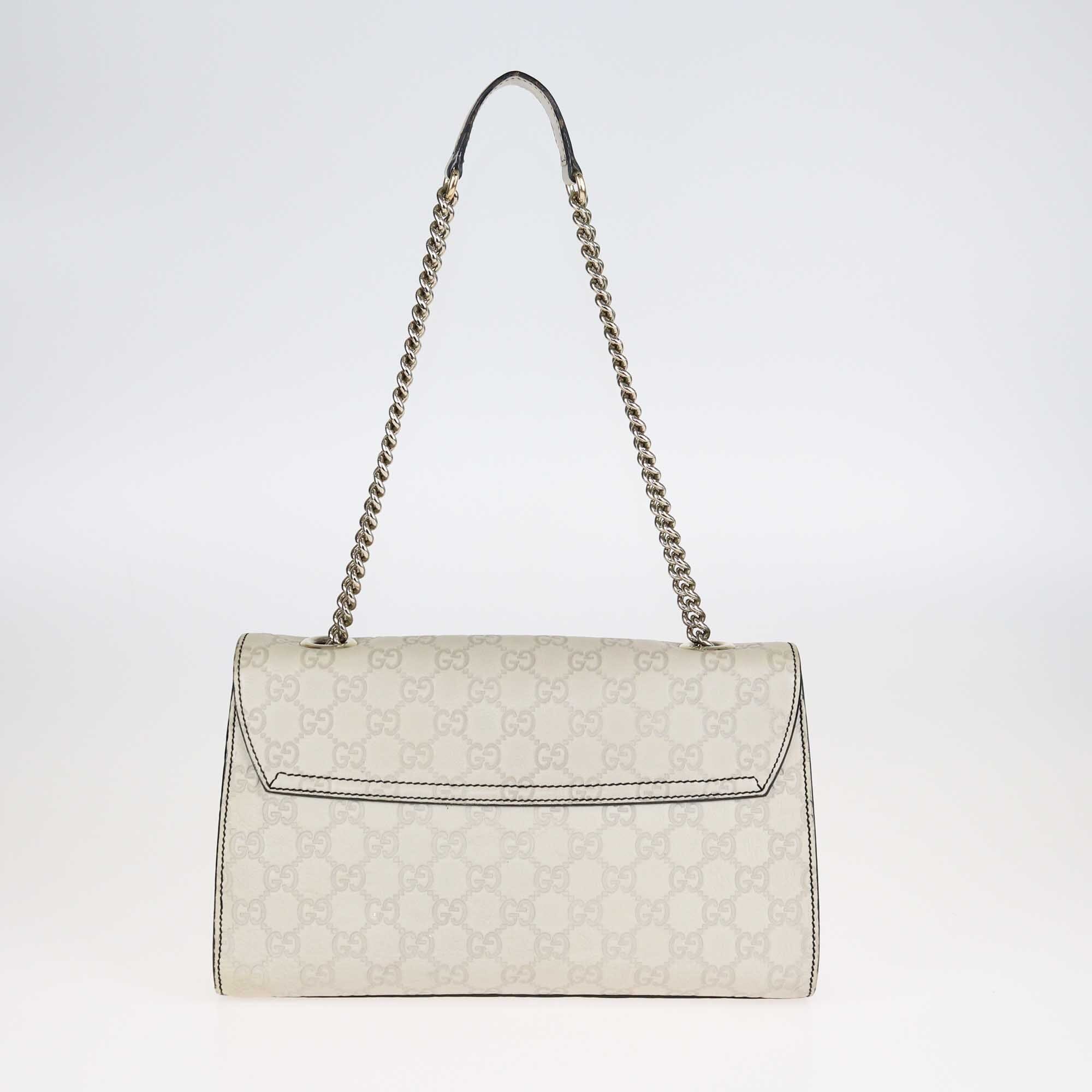 Gucci Light Beige Guccissima Medium Emily Chain Shoulder Bag Bags Gucci 