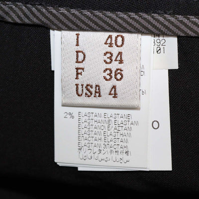Brunello Cucinelli Black Wool Blend Straight Leg Pants