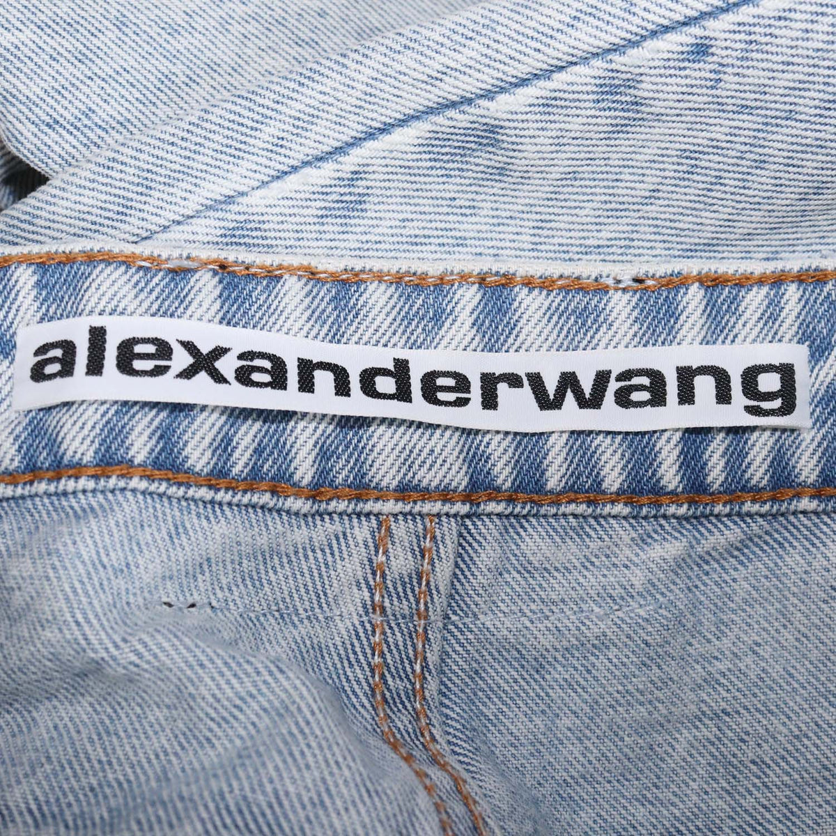 Alexander Wang Light Blue Denim Distressed High Waist Pants
