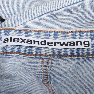 Alexander Wang Light Blue Denim Distressed High Waist Pants