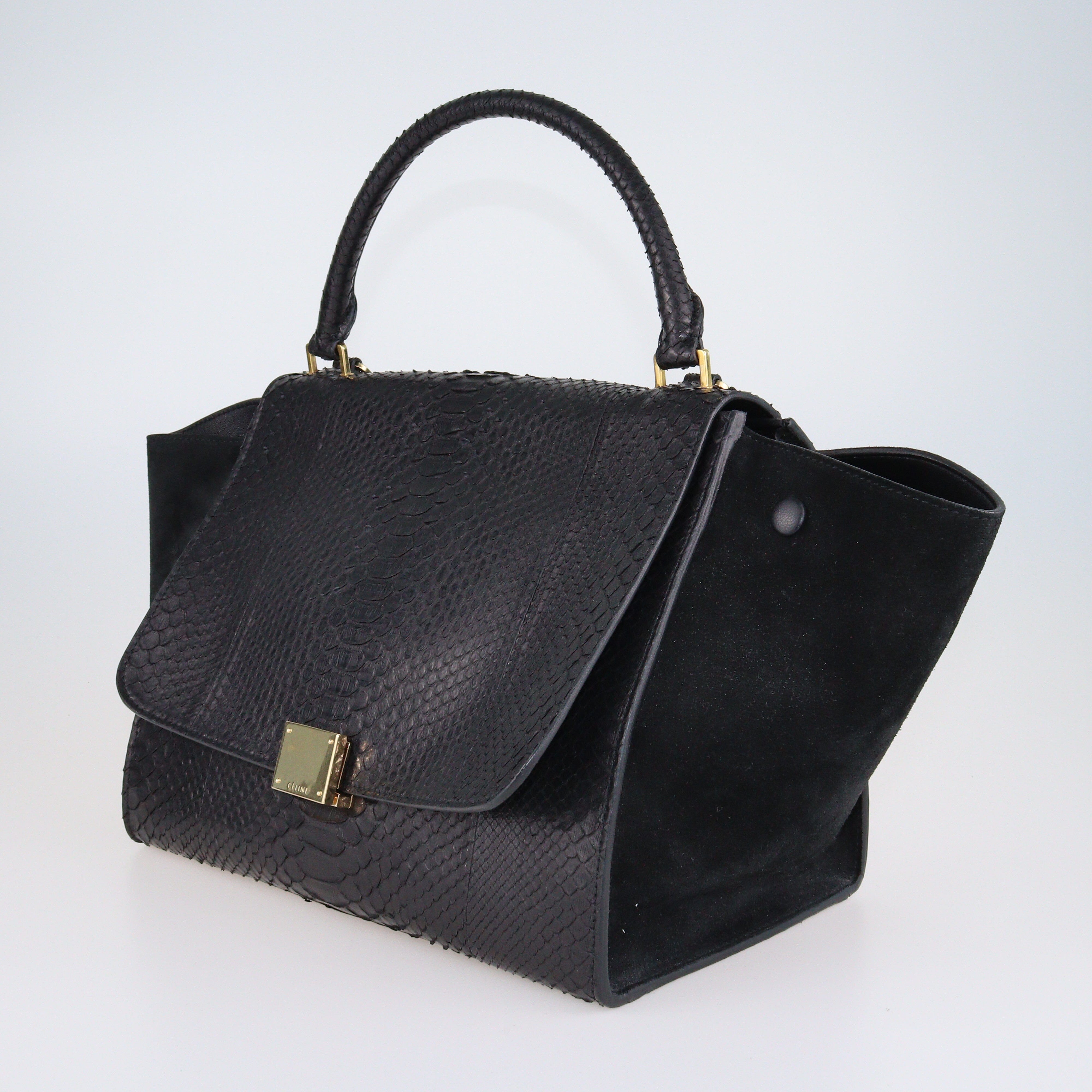Black Medium Trapeze Bag Bags Celine 