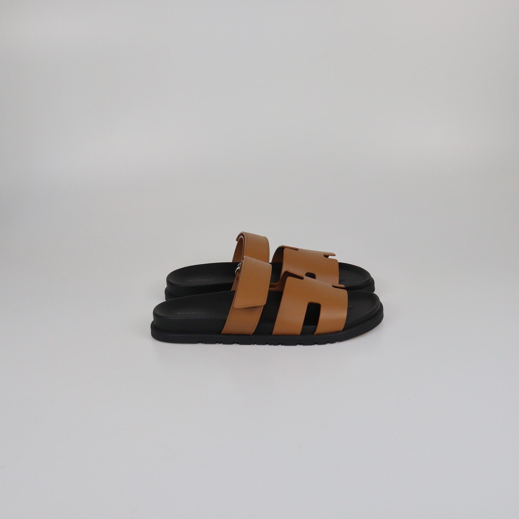 Hermes Natural Chypre Sandals Mens Hermes 