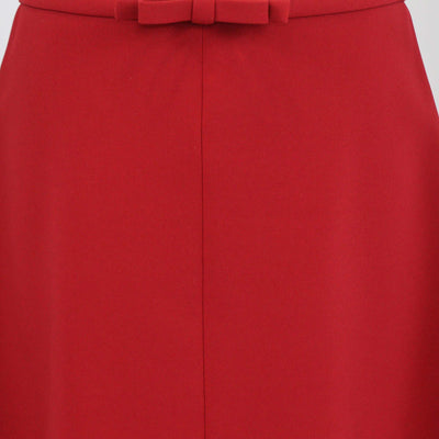 RED Valentino Red Fabric Crepe Bow Knee Length Skirt