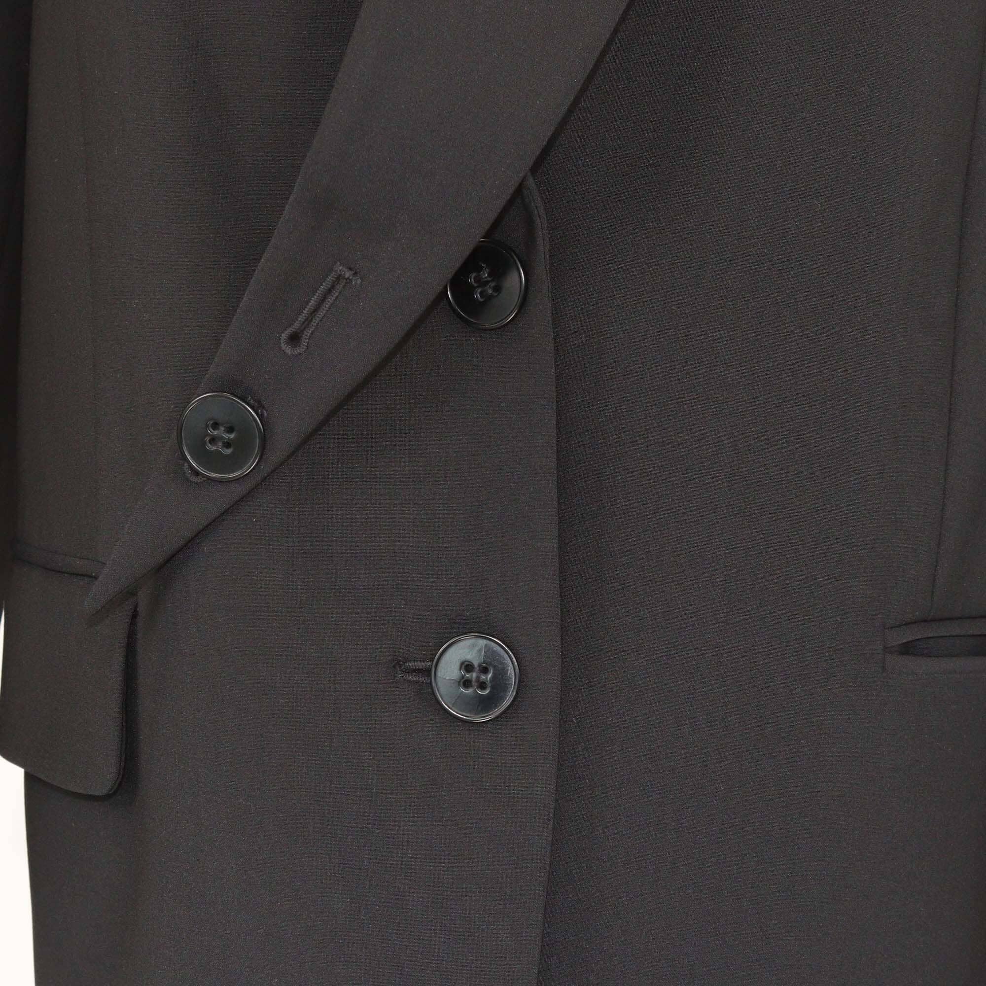 Tibi Black Twill Detached Lapel Liam Blazer Womens Tibi 