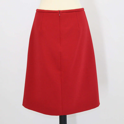 RED Valentino Red Fabric Crepe Bow Knee Length Skirt
