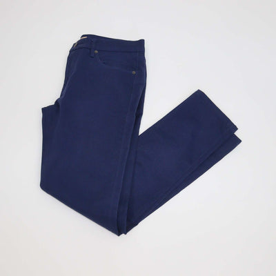 Burberry Dark Blue Cotton Slim Fit Pants