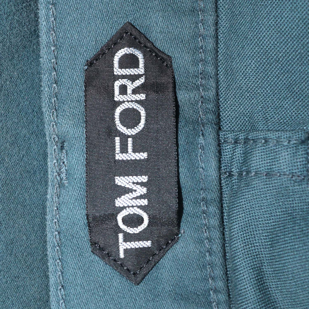 Tom Ford Teal Cotton Slim Fit Pants